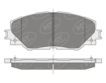 SCT GERMANY Комплект тормозных колодок, дисковый тормоз SP 342 PR